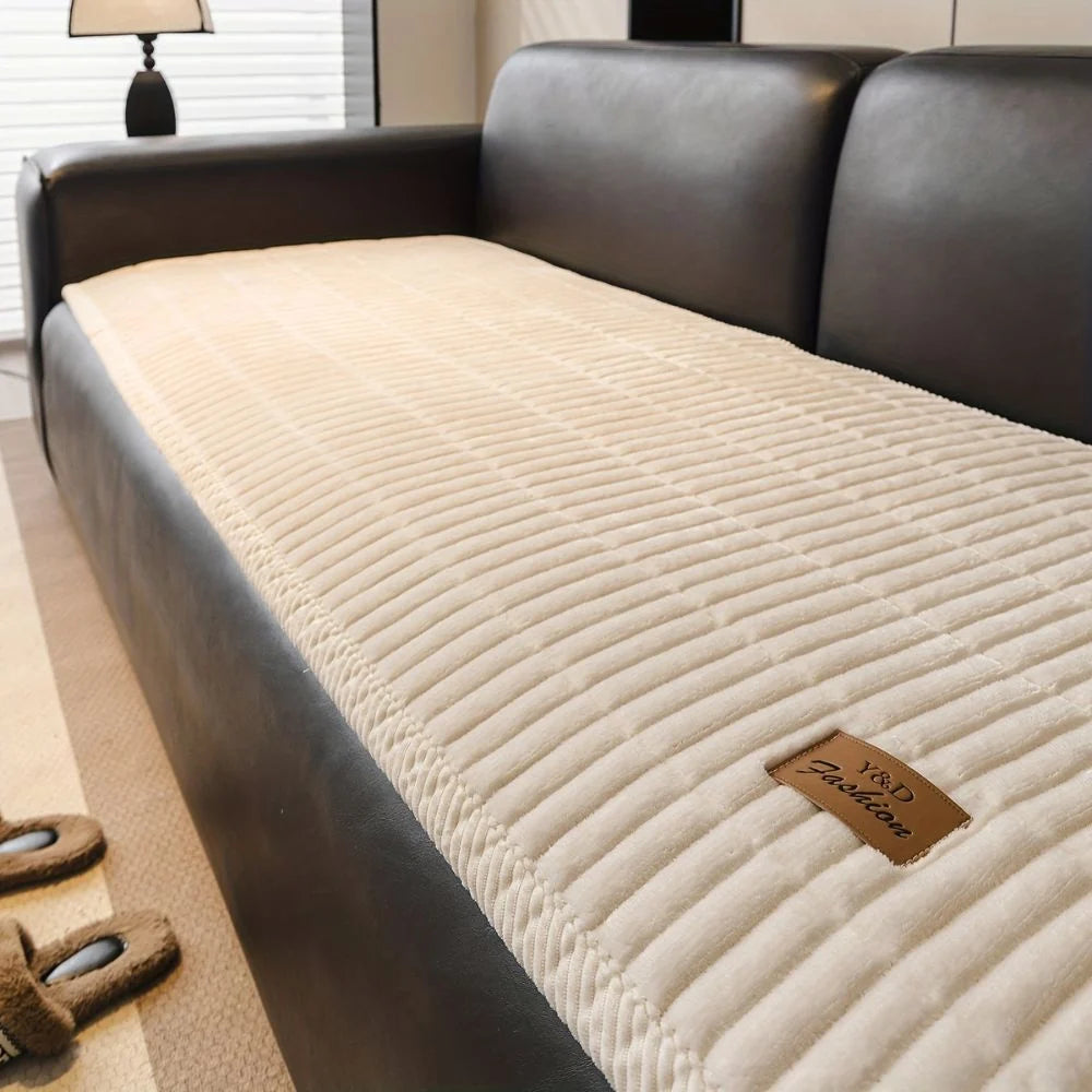 Quilted Sofa Cover Microfiber Pet Protection Machine Washable