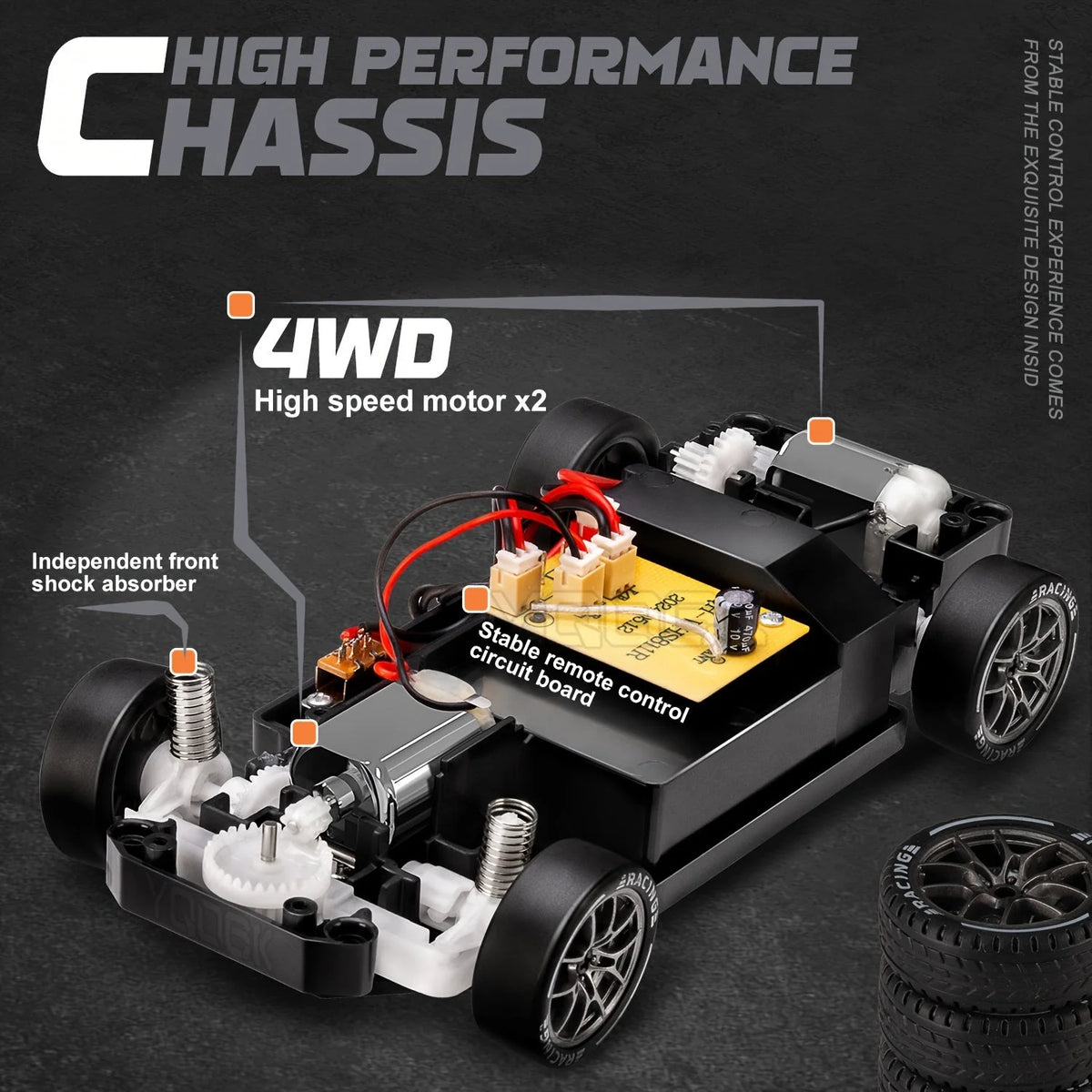RC Drift Car 1:24 4WD Illuminated Wheels