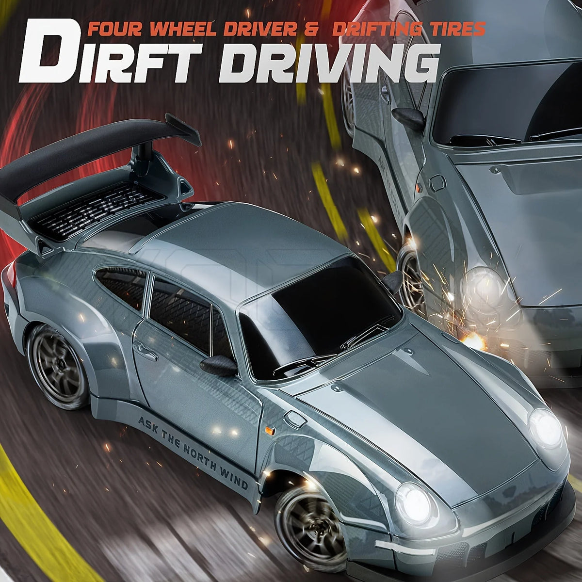 RC Drift Car 1:24 4WD Illuminated Wheels