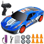 RC Drift Car Rechargeable USB Spare Wheels & Cones
