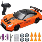 RC Drift Car Rechargeable USB Spare Wheels & Cones