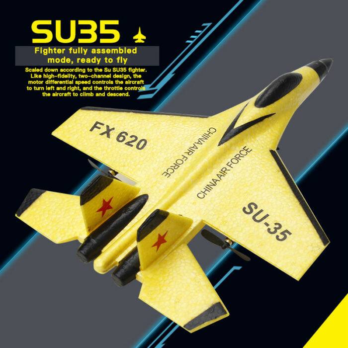 RC Jet Plane 2.4G Remote LED Lights Lightweight Airframe