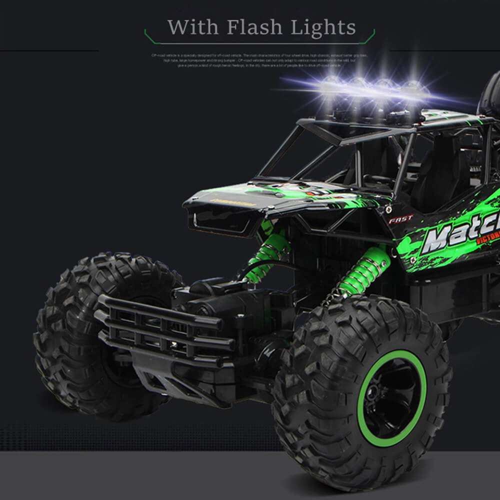 RC Monster Truck 4WD Shock-Absorbing Suspension & All-Terrain Tires