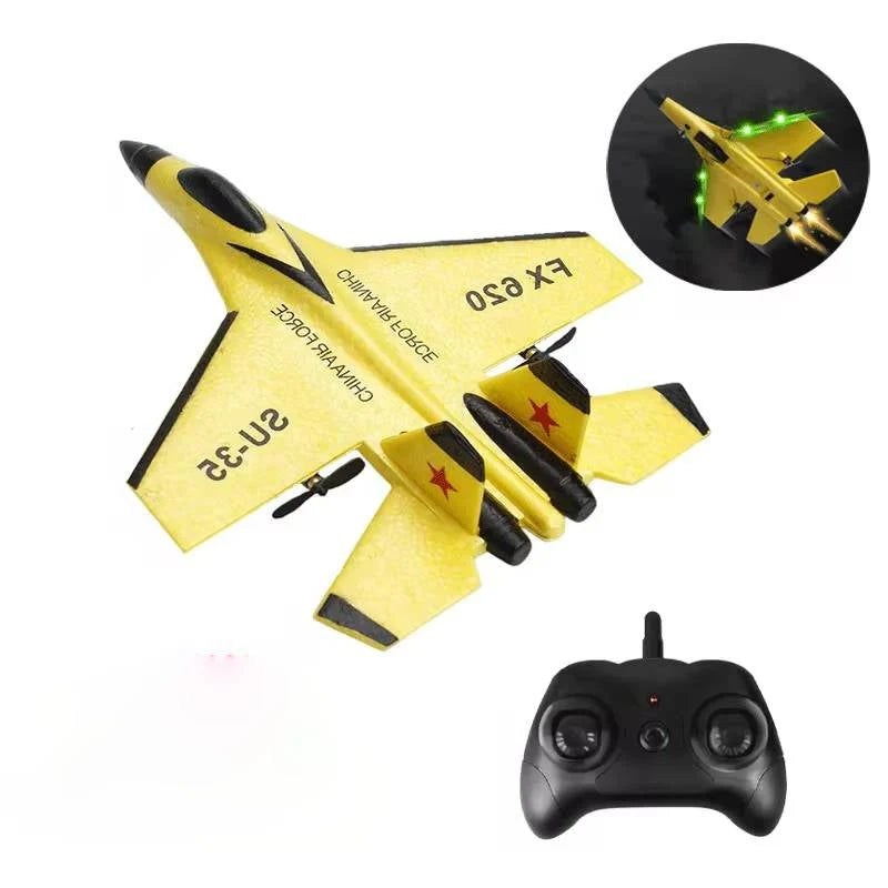 RC Plane Gyro-Stabilized Dual Motors Impact-Resistant Foam
