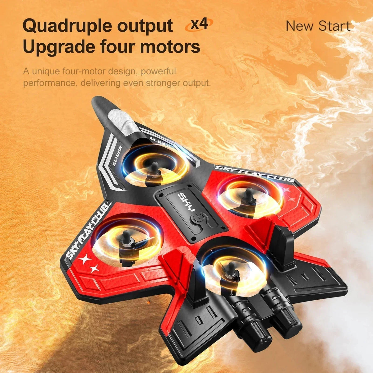 RC Plane One-Button Takeoff & Landing Gyro-Stabilized Crash-Resistant Foam