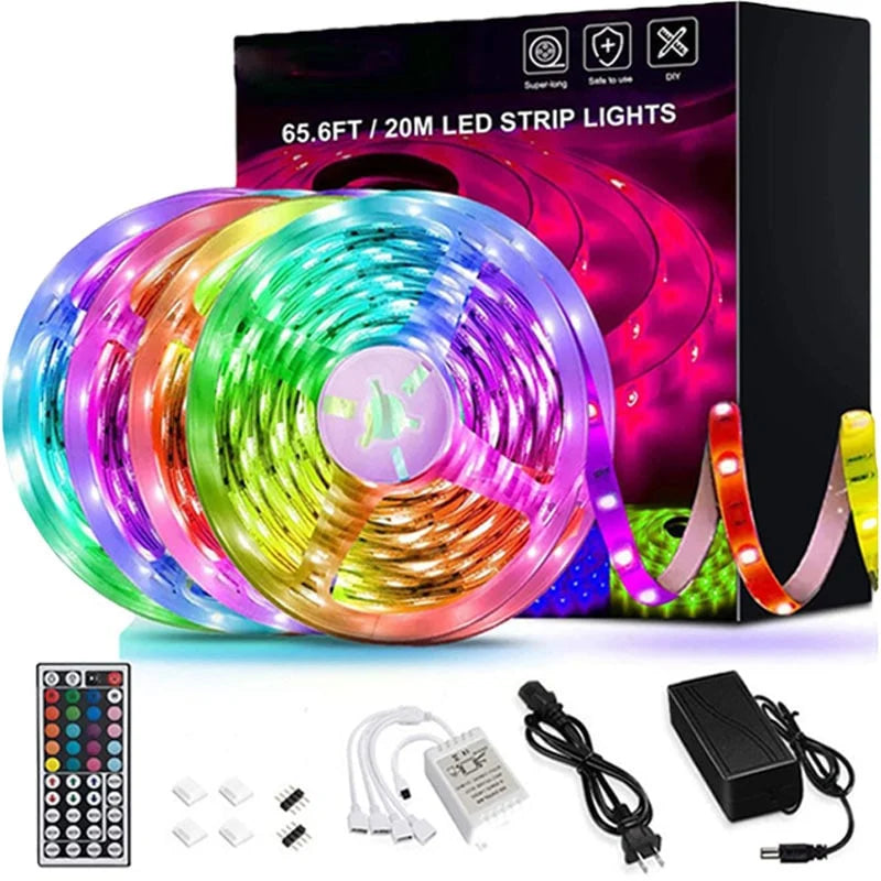 RGB LED Light Strip Cuttable Color-Changing 44-Key Remote