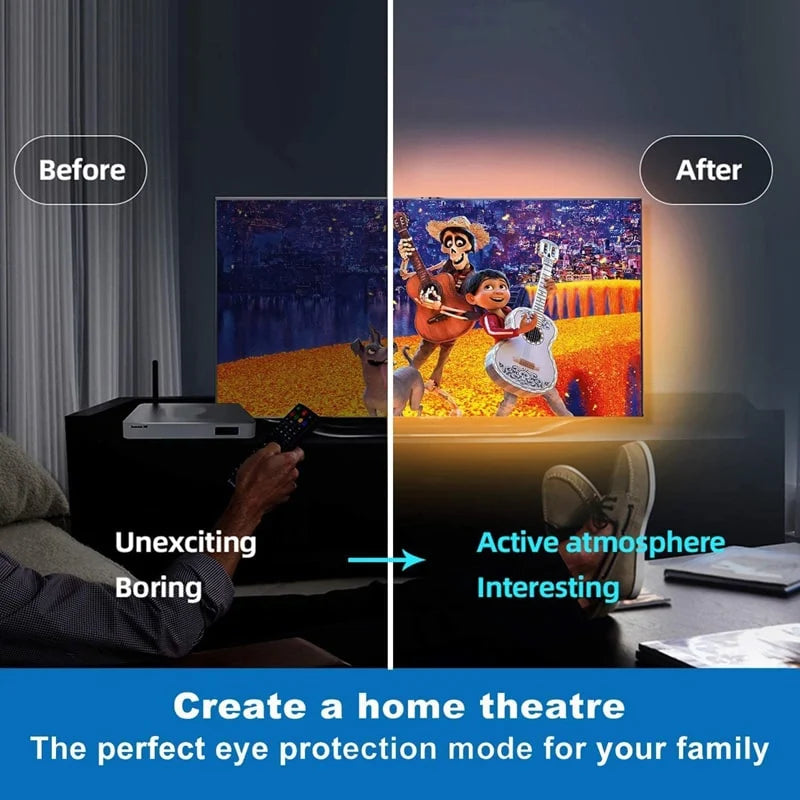 RGB LED Light Strip Cuttable Color-Changing 44-Key Remote