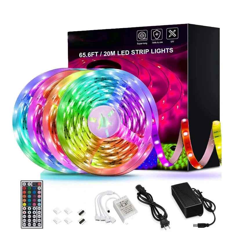 RGB LED Light Strip Cuttable Color-Changing 44-Key Remote