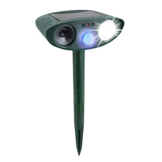 Rabbit Repeller Solar-Powered Ultrasonic Motion-Activated LED