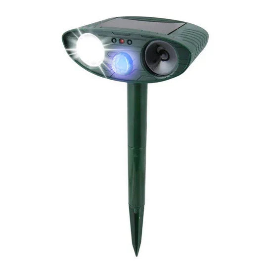 Rabbit Repeller Solar-Powered Ultrasonic Motion-Activated LED