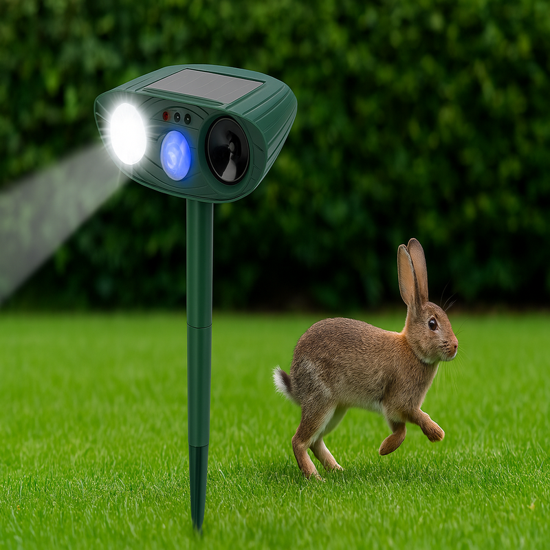 Rabbit Repeller Solar Ultrasonic Flashing Lights
