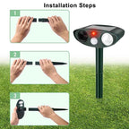 Rabbit Repeller Solar Ultrasonic Flashing Lights