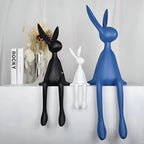 Rabbit Sculpture Minimalist Resin Two Sizes