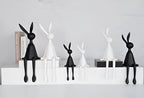 Rabbit Sculpture Minimalist Resin Two Sizes