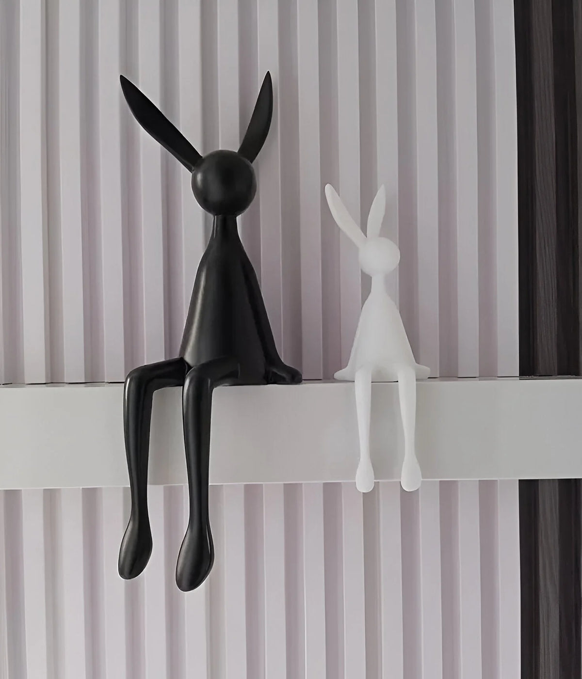 Rabbit Sculpture Minimalist Resin Two Sizes
