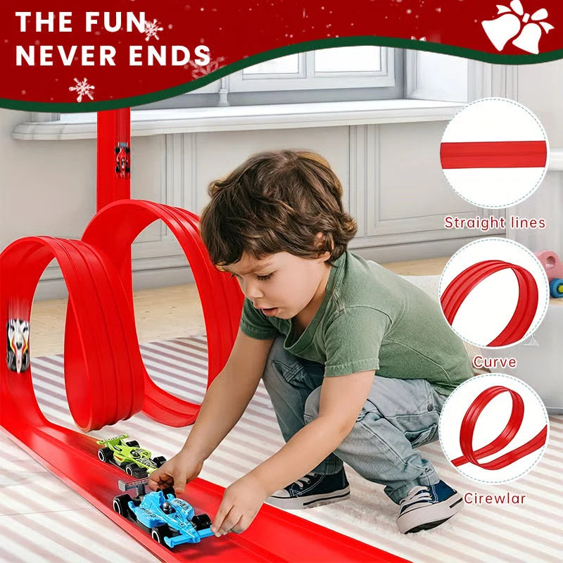 Race Track Dual-Track 5m 4 Metal Cars