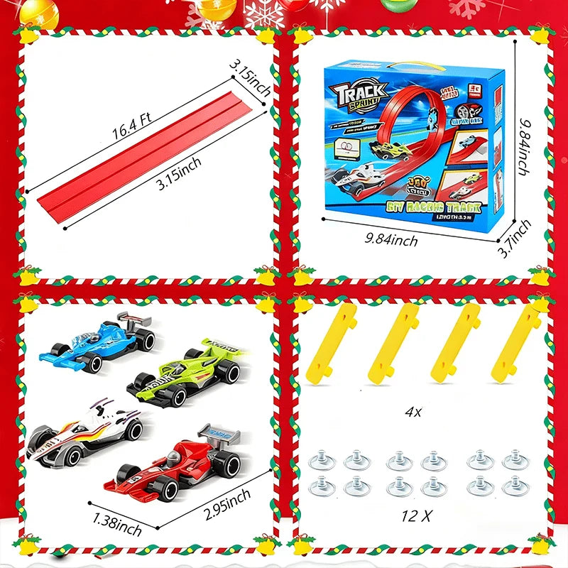Race Track Dual-Track 5m 4 Metal Cars