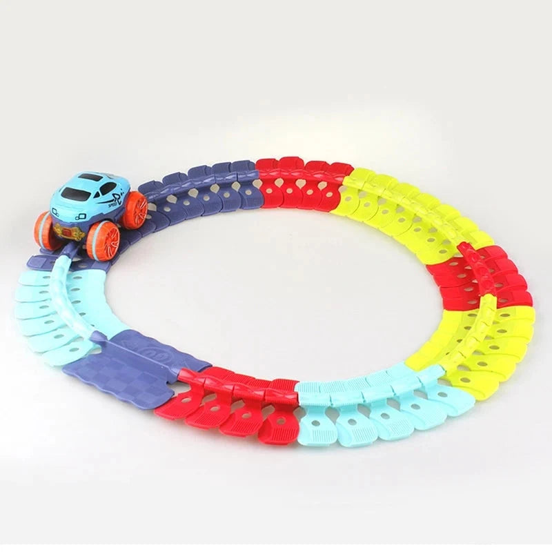 Race Track Playset Flexible 46 Piece Set & Car