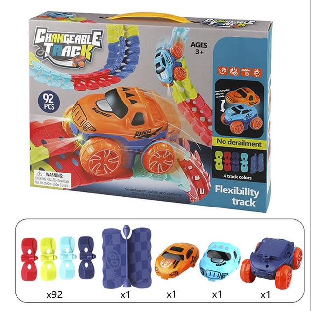 Race Track Playset Flexible 46 Piece Set & Car
