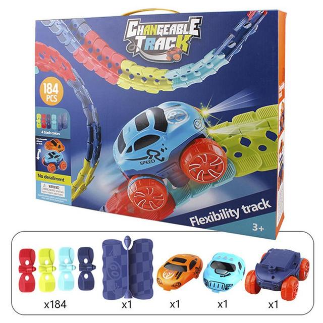 Race Track Playset Flexible 46 Piece Set & Car