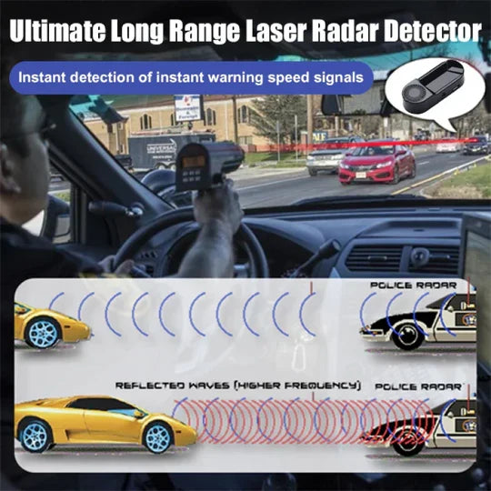 Radar Detector Solar-Powered Wireless Laser & Radar