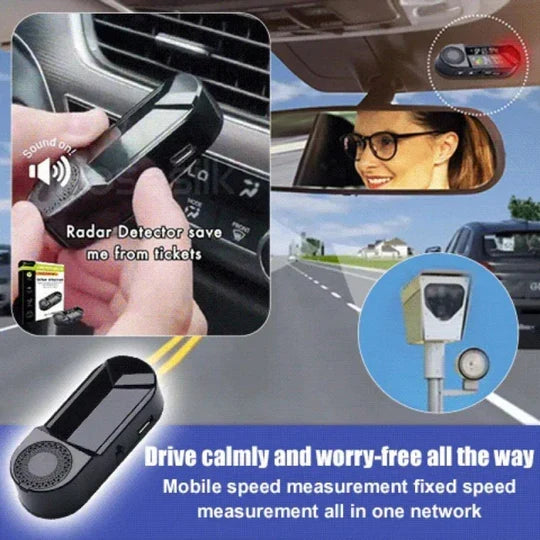 Radar Detector Solar-Powered Wireless Real-Time Laser & Radar