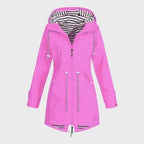 Rain Jacket Full-Length Waterproof Adjustable Hood