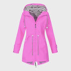 Rain Jacket Full-Length Waterproof Adjustable Hood