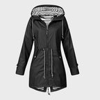 Rain Jacket Full-Length Waterproof Adjustable Hood