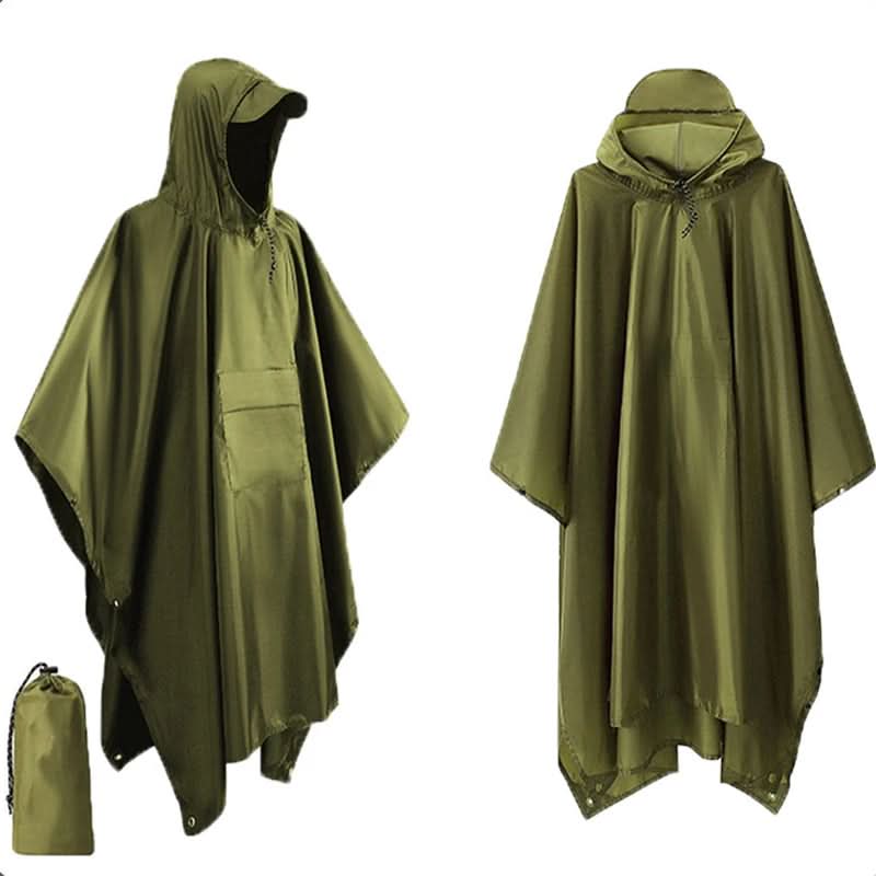 Rain Parka 3-In-1 Waterproof Ripstop Nylon Packable Pouch