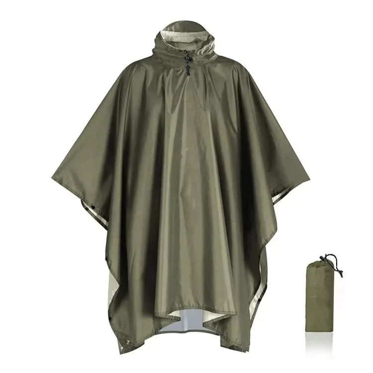 Rain Parka 3-In-1 Waterproof Ripstop Nylon Packable Pouch