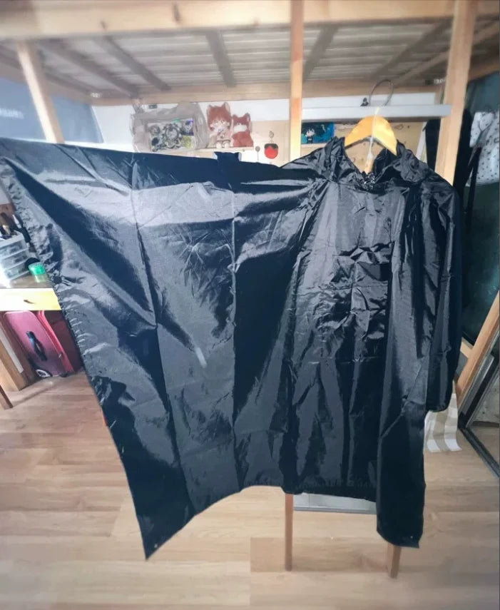 Rain Poncho Waterproof Ripstop Nylon 3-In-1