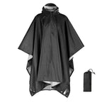 Rain Poncho Waterproof Ripstop Nylon 3-In-1