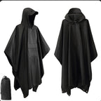 Rain Poncho Waterproof Ripstop Nylon 3-In-1
