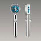 Rain Shower Head Turbo High-Pressure Adjustable Spray Water-Saving