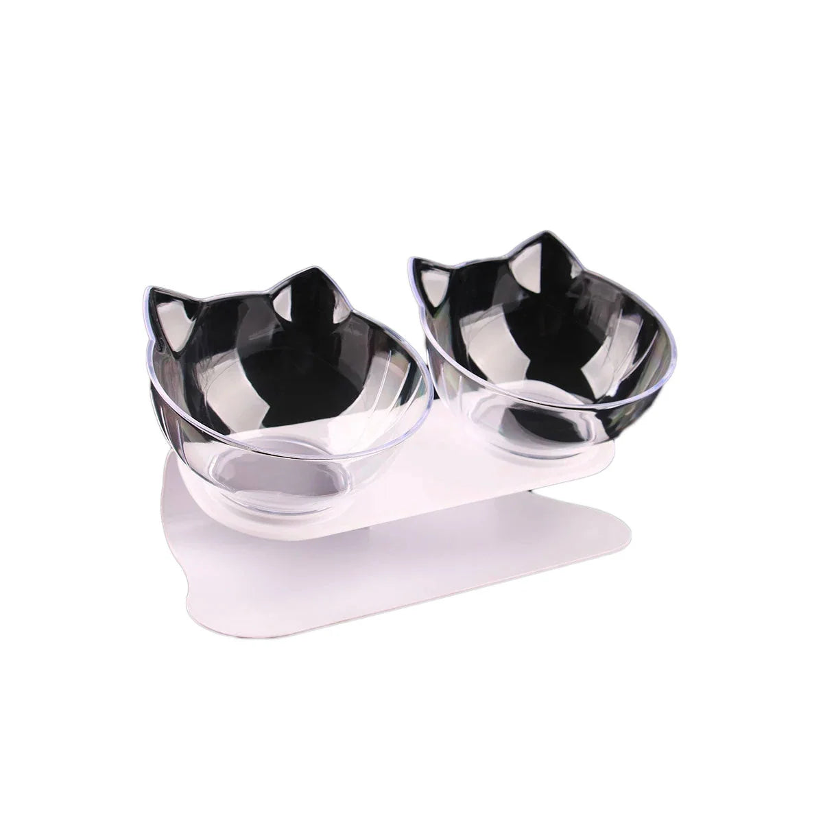 Raised Cat Bowl Ergonomic 15° Slope Whisker-Friendly