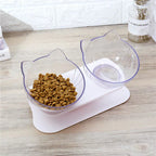 Raised Cat Bowl Ergonomic 15° Slope Whisker-Friendly