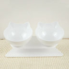 Raised Cat Bowl Ergonomic 15° Slope Whisker-Friendly