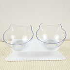 Raised Cat Bowl Ergonomic 15° Slope Whisker-Friendly