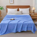 Raised Terry Floral Cotton Blanket (Lightweight & Machine Washable)