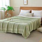 Raised Terry Floral Cotton Blanket (Lightweight & Machine Washable)
