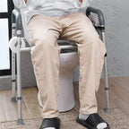 Raised Toilet Seat Height-Adjustable Padded Arms 350 lb Capacity
