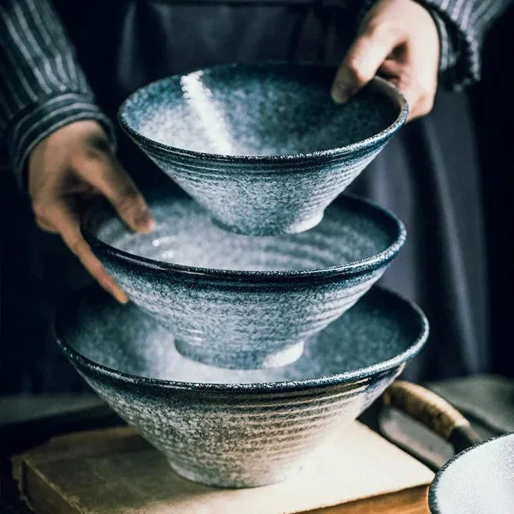 Ramen Bowl Handcrafted Ceramic Heat-Retaining & Glazed