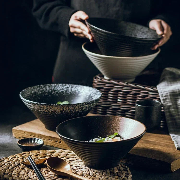 Ramen Bowl Handmade Ceramic 18 cm Dishwasher & Microwave Safe
