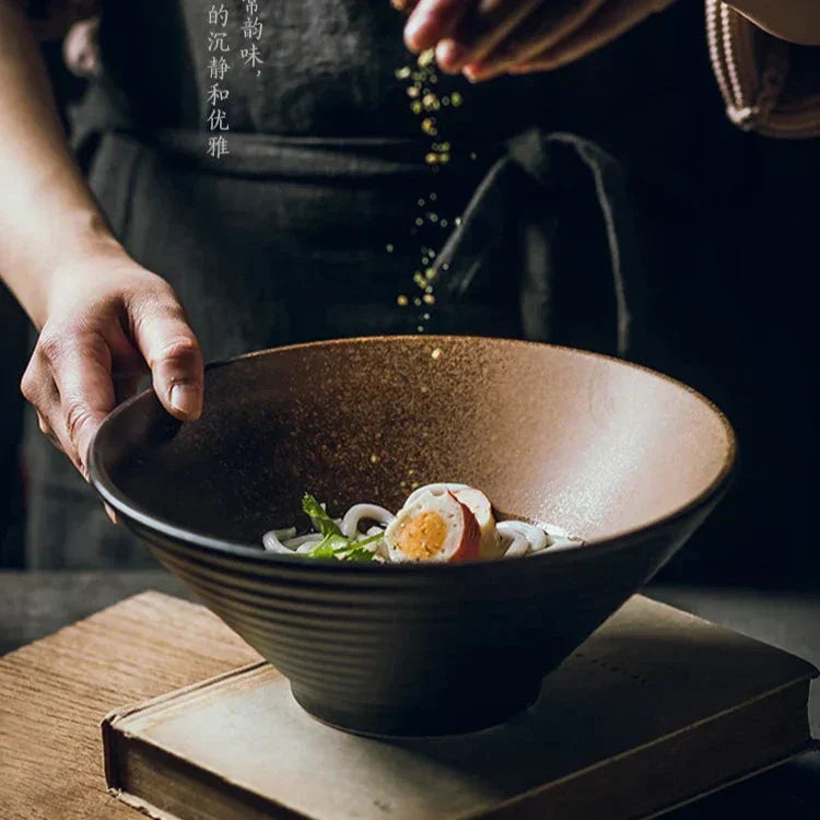 Ramen Bowl Handmade Ceramic 18 cm Dishwasher & Microwave Safe