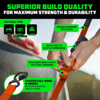 Ratchet Straps Retractable Soft Loops 20 Ft