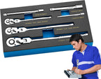 Ratchet Wrench Set 180° Flexible Heads Quick-Release