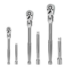 Ratchet Wrench Set 180° Flexible Heads Quick-Release