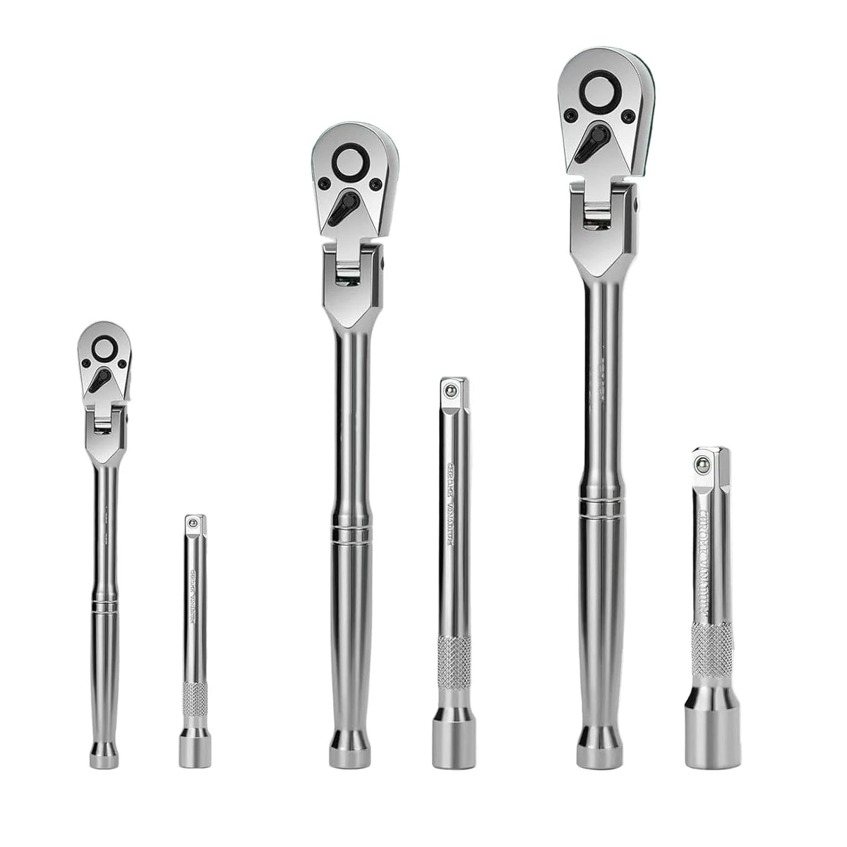 Ratchet Wrench Set 180° Flexible Heads Quick-Release