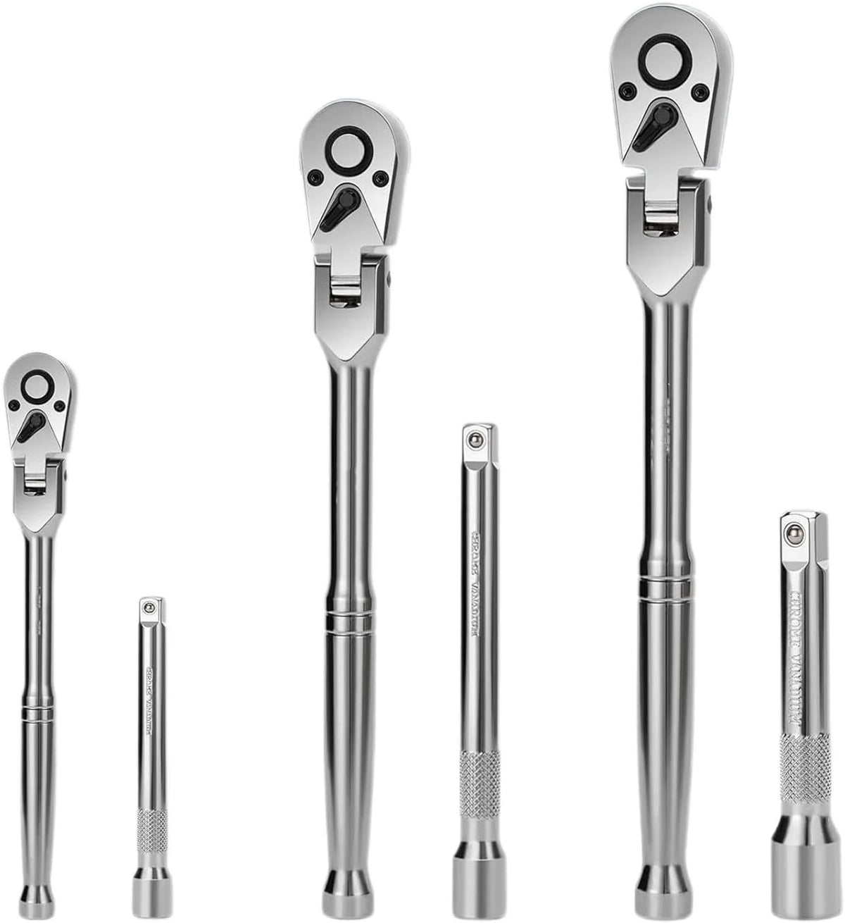 Ratchet Wrench Set 180° Flexible Heads Quick-Release